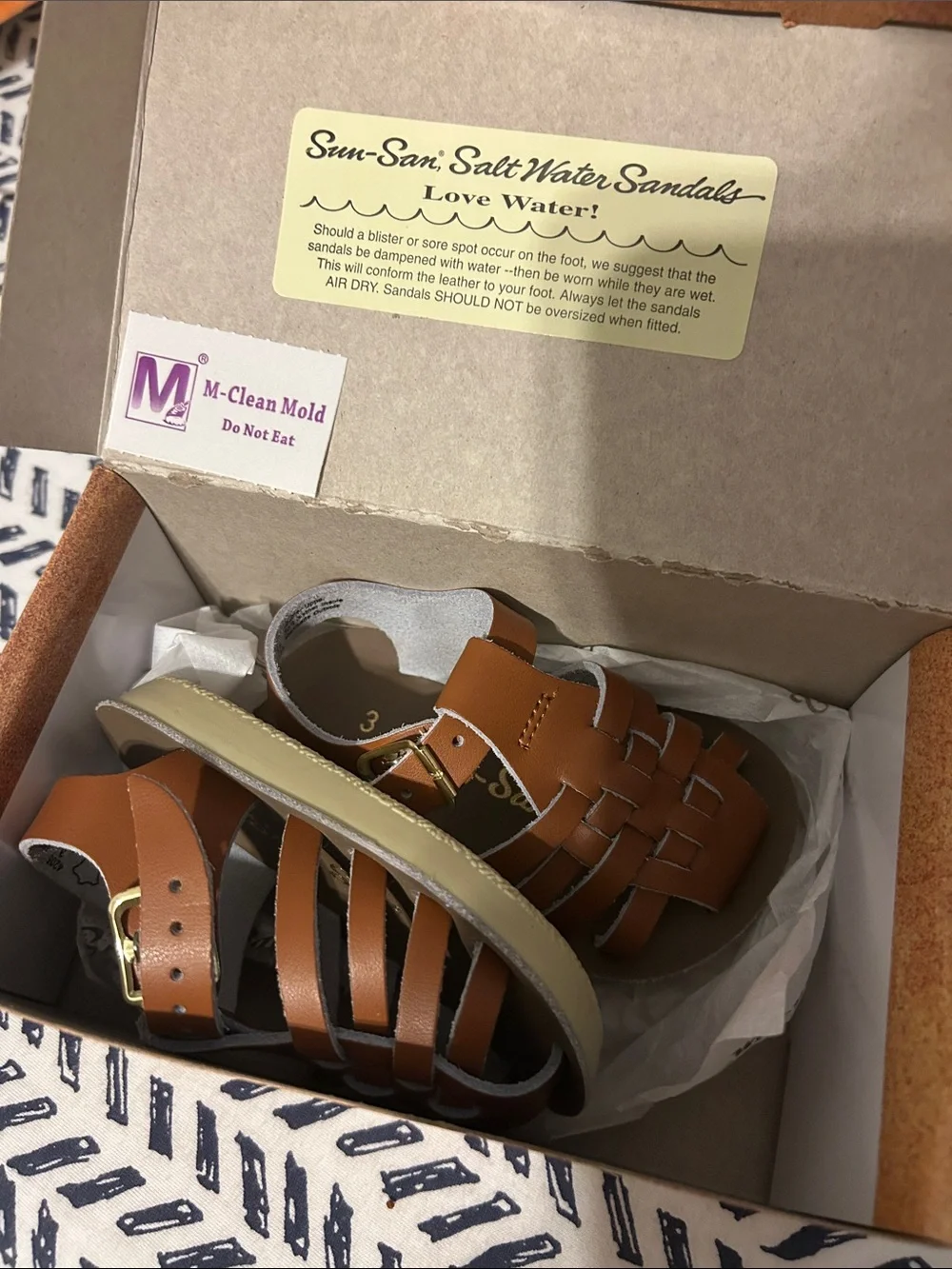 Sun-San Toddler Classic Brown Leather Fisherman Sandal